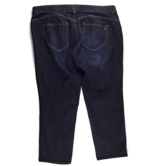 Democracy NEW Core Essential Ankle Skimmer Slimming Dark Wash Jeans Womens 22W - Picture 3 of 4